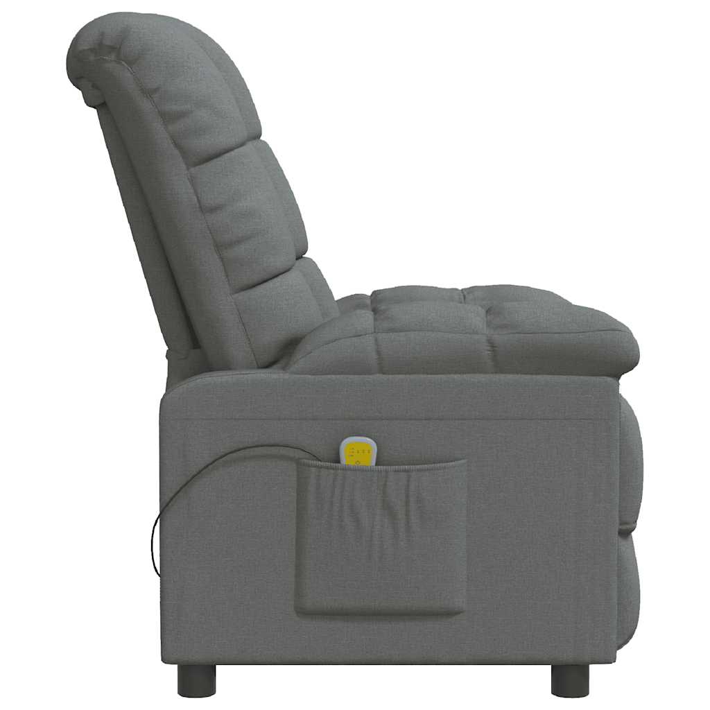vidaXL Massagestoel stof lichtgrijs