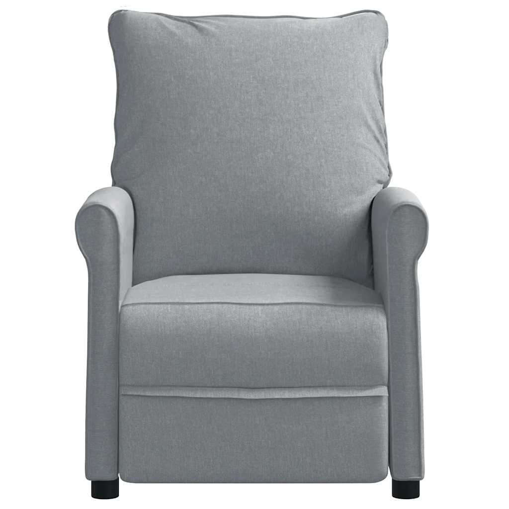 vidaXL Fauteuil verstelbaar stof crèmekleurig
