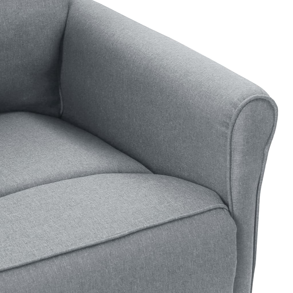 vidaXL Fauteuil verstelbaar stof crèmekleurig
