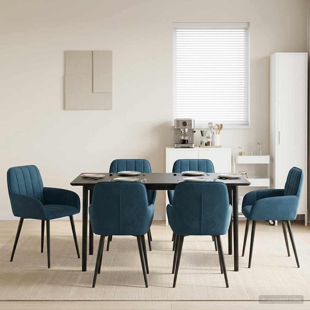 vidaXL Eetstoelen 4 pcs fluweel Lichtgrijs 57 x 50 x 85 cm