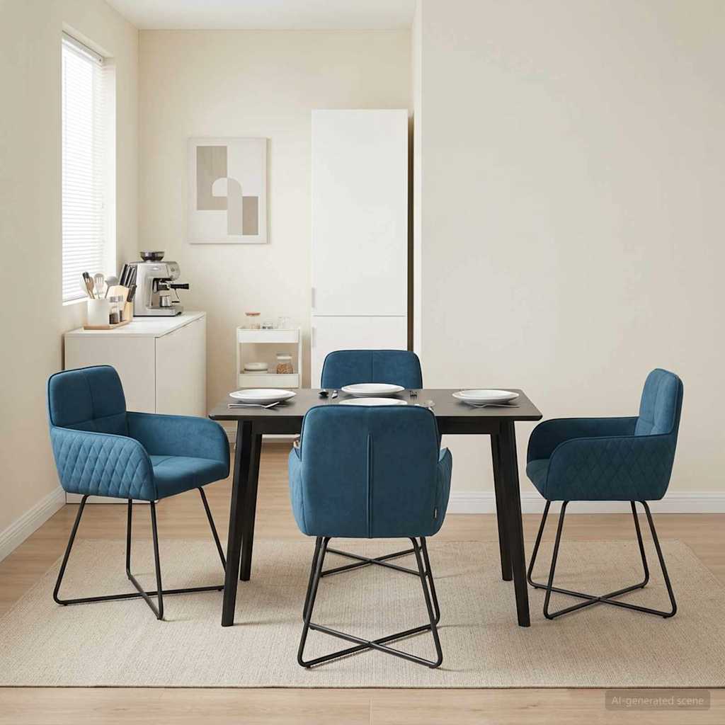 vidaXL Dining Chairs 4 pcs velvet Light Grey 59 x 56.5 x 86 cm