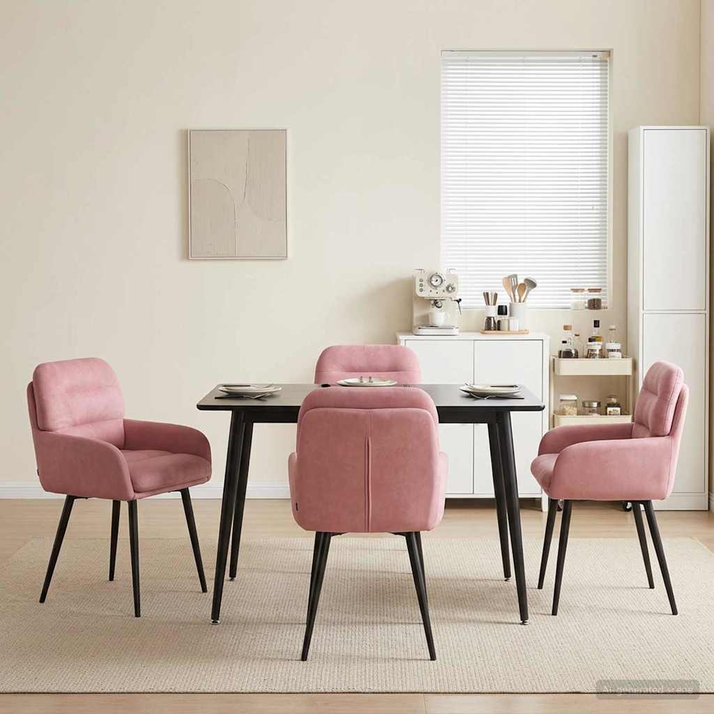 vidaXL Dining Chairs 4 pcs velvet Light grey 59 x 59.5 x 90 cm