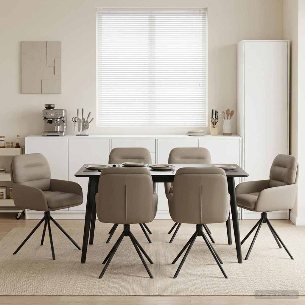 vidaXL Draaikrukken 4 pcs Kunstleer Zwart 59 x 59,5 x 90 cm