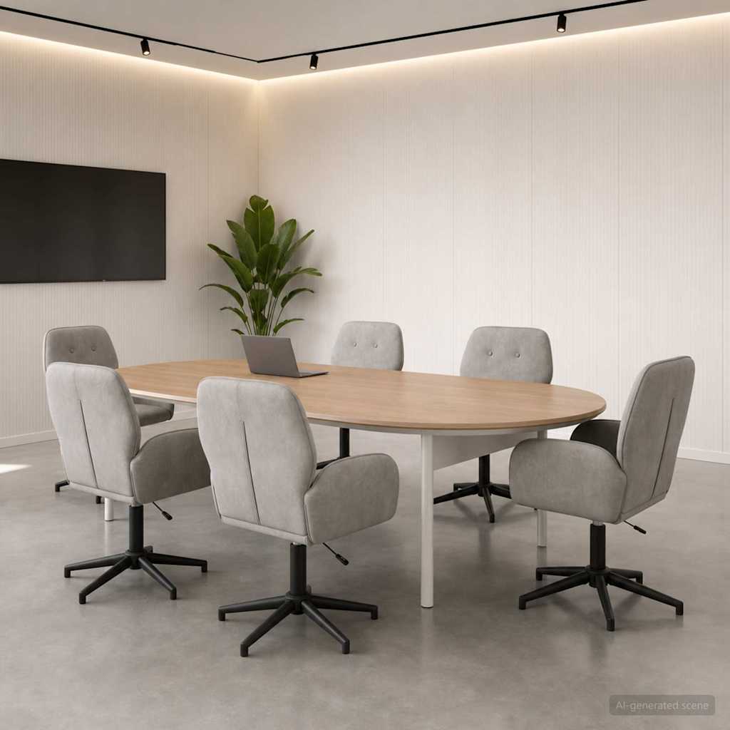 vidaXL Draaibureau stoelen 2 st 54 x 55 x 90 cm Lichtgrijs fluweel