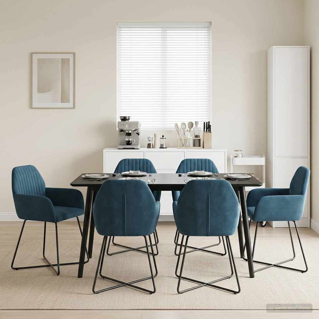 vidaXL Eetstoelen 4 pcs fluweel Lichtgrijs 55 x 50 x 84 cm