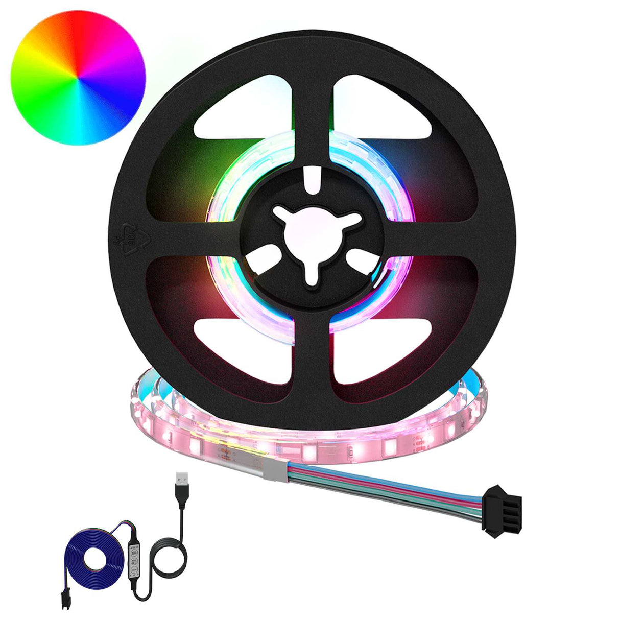 vidaXL LED strip 2 pcs Zwart en Transparant 3000 mm Koper en Plastic