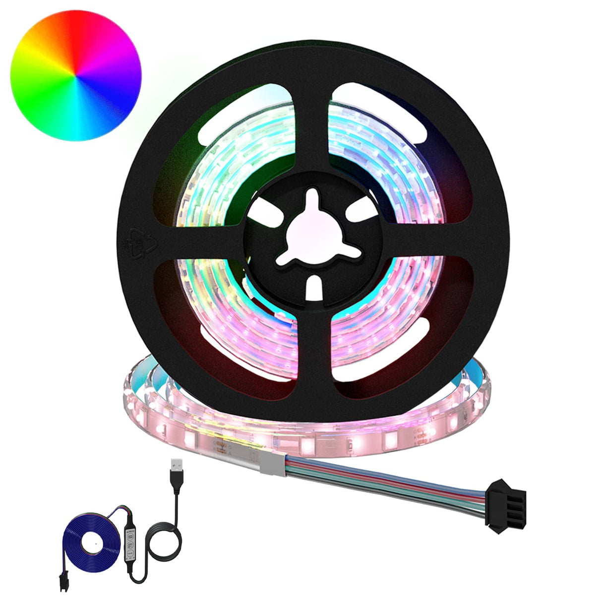 vidaXL LED strip 2 pcs Zwart en Transparant 3000 mm Koper en Plastic