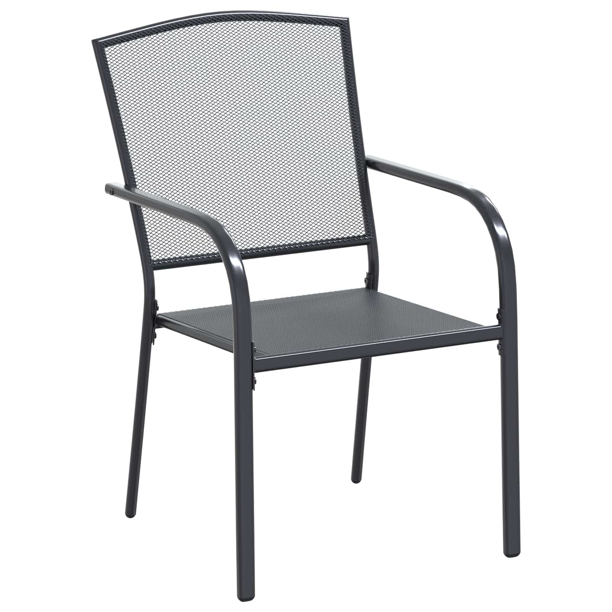 vidaXL Tuin Eettafel Set 7 pcs Antracietkleurig 212 x 90 x 76 cm