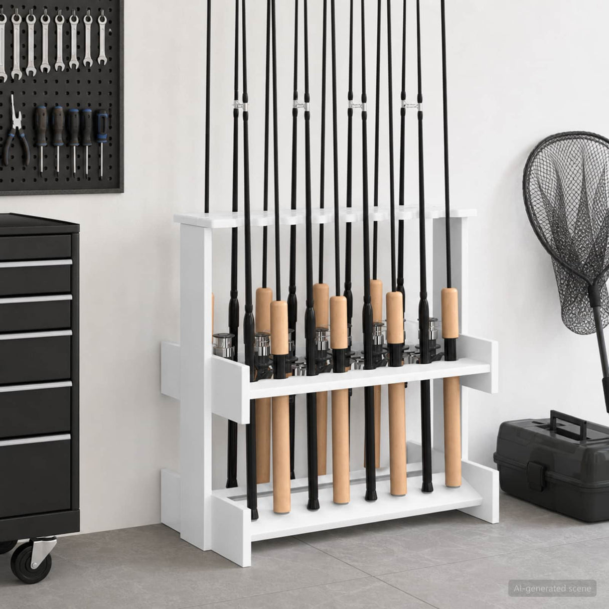 vidaXL Biljartkeu-stand Bewerkt hout 60 x 35 x 60 cm Wit