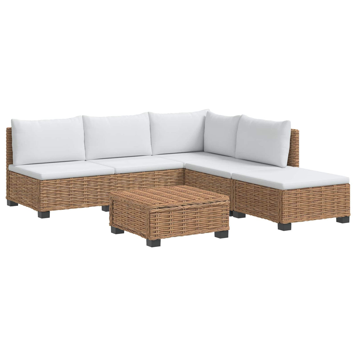 vidaXL 6 st Rieten Loungeset met Kussens GENDT Natuurlijk Riet Naturel