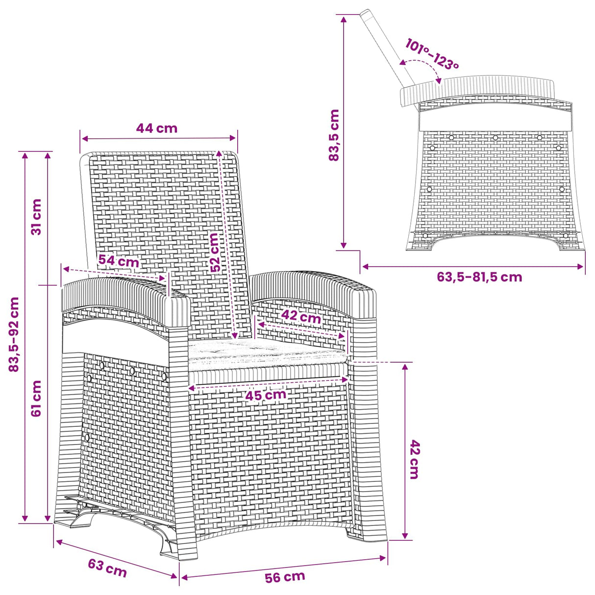 vidaXL Garden Dining Set 5 pcs Anthracite and Cream PP