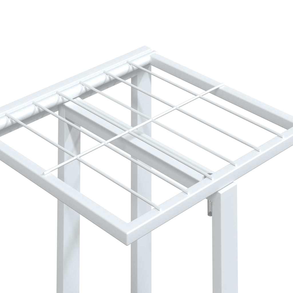 vidaXL Flower Pot Stand with Wheels 4-Tier 44x23x80 cm Iron Black