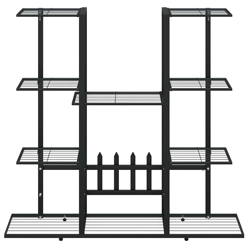 vidaXL Flower Stand 94.5x25x89 cm Iron Black