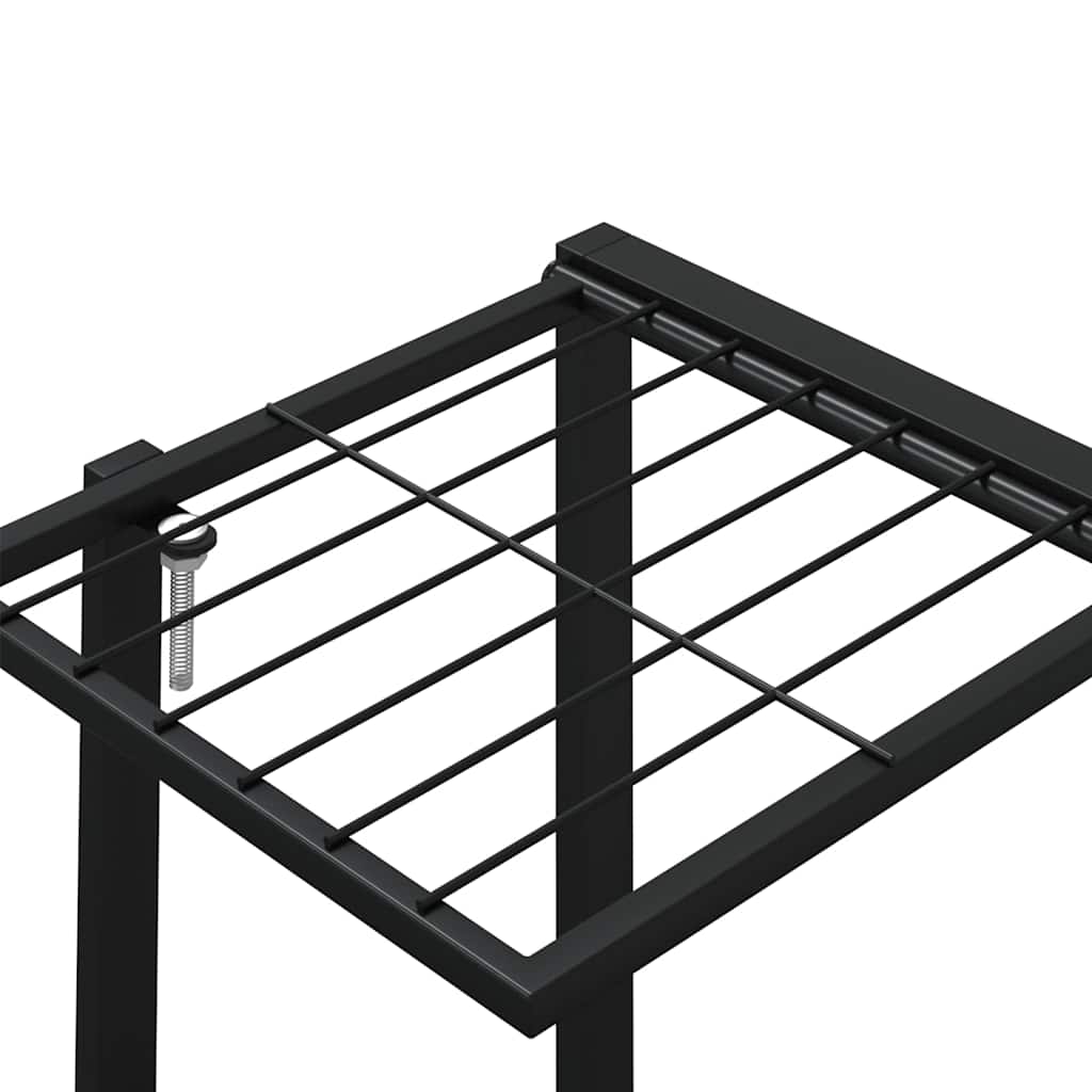 vidaXL Flower Stand 94.5x25x89 cm Iron Black