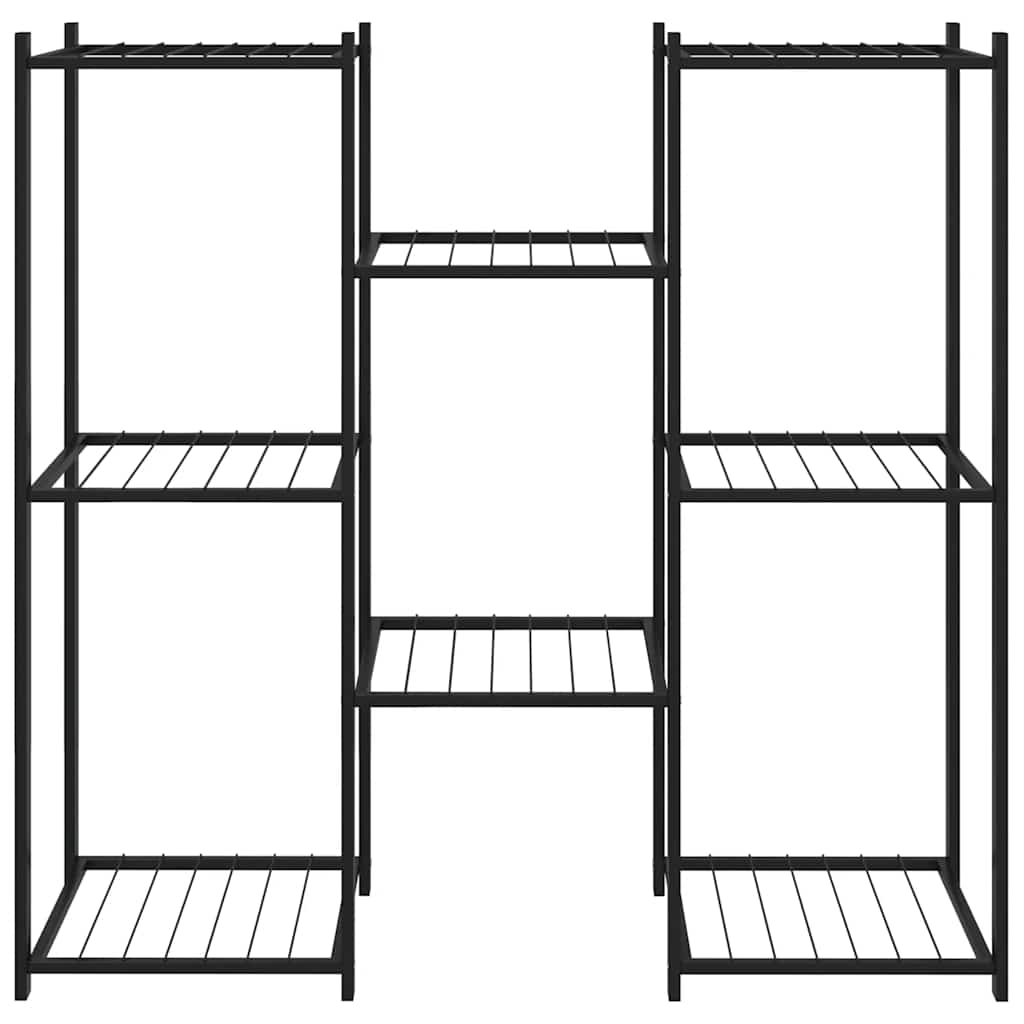 vidaXL Bloemenstandaard 83x25x80 cm ijzer zwart