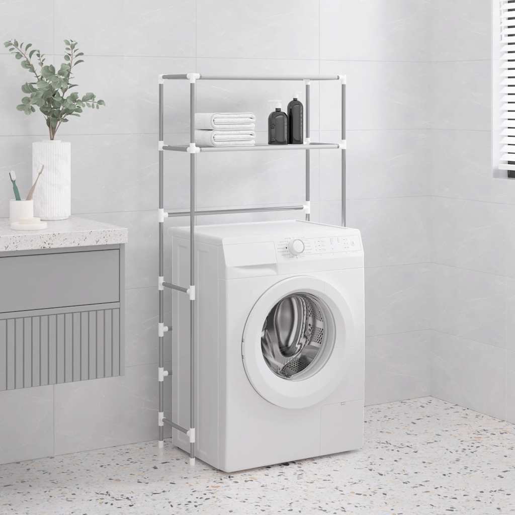 vidaXL Wasmachinerek 2-laags 69x28x143 cm ijzer zwart
