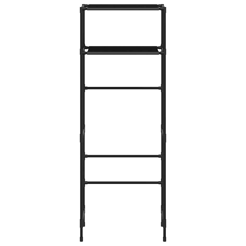 vidaXL Toiletrek 2-laags 53,5x28x143 cm ijzer zwart