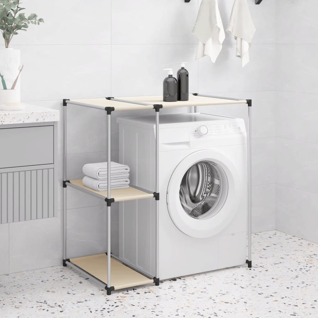 vidaXL Opbergrek voor boven wasmachine 87x55x90,5 cm ijzer zwart