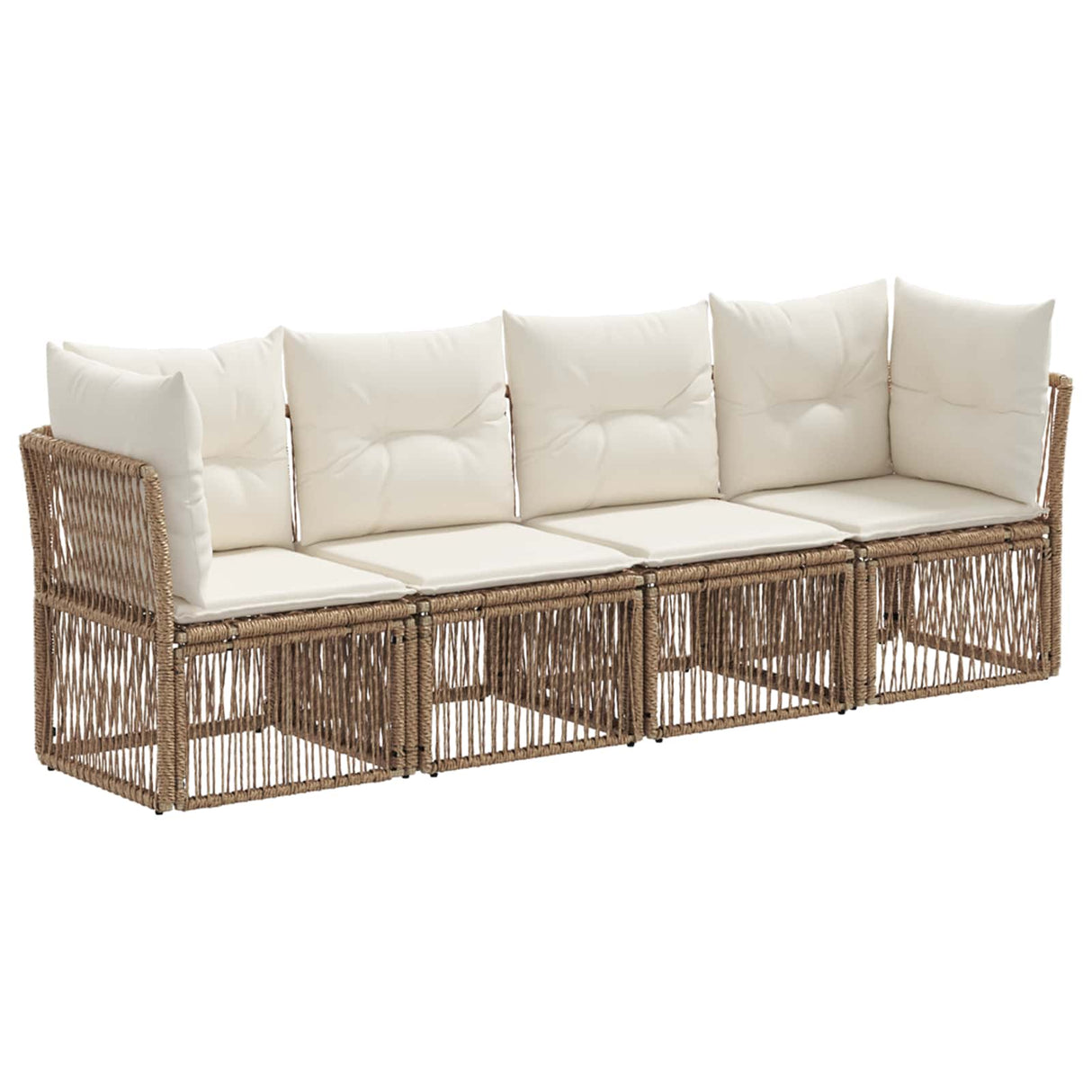 vidaXL Garden Bench Set 5 pcs Black poly rattan