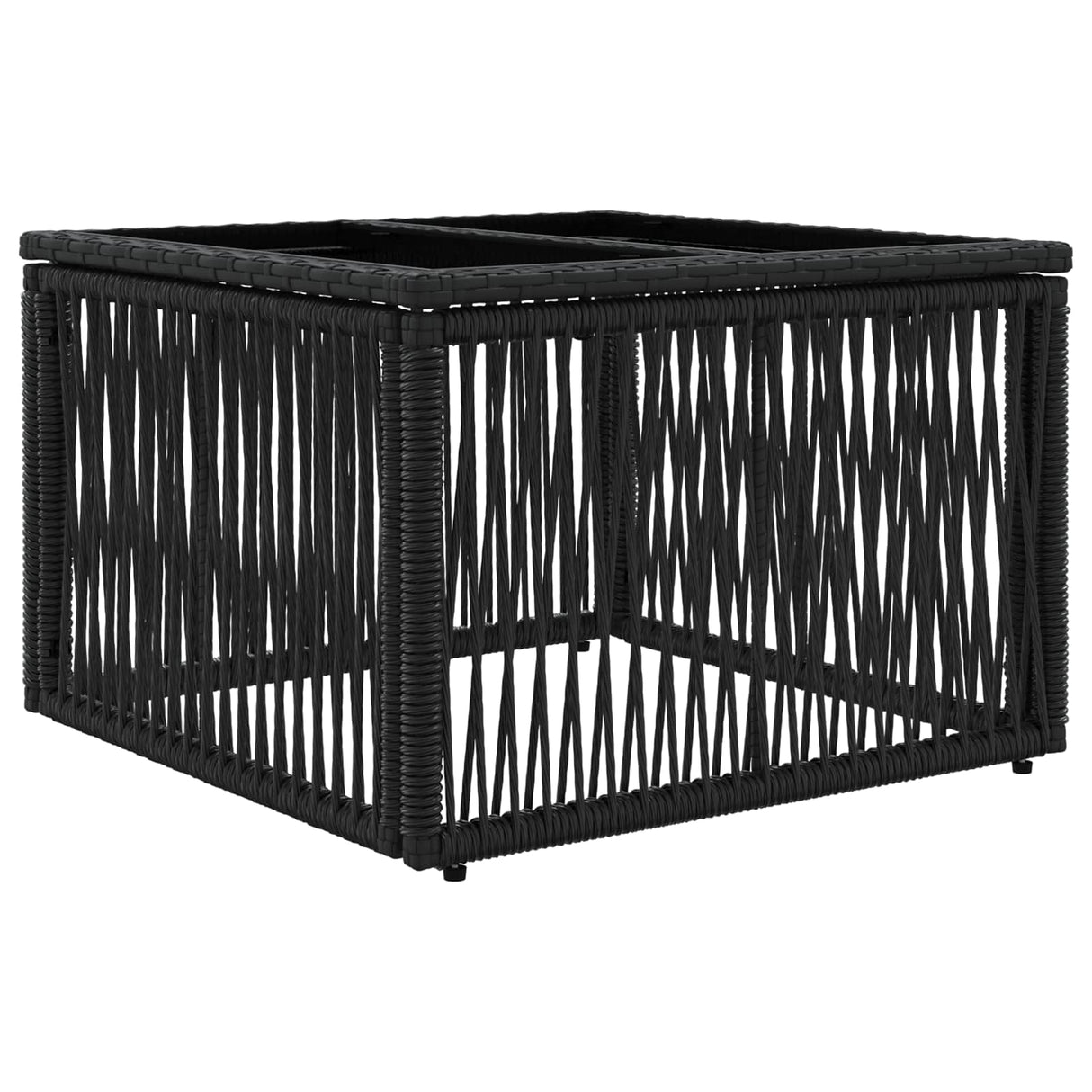 vidaXL Tuinbank Set 6 pcs Zwart poly rattan
