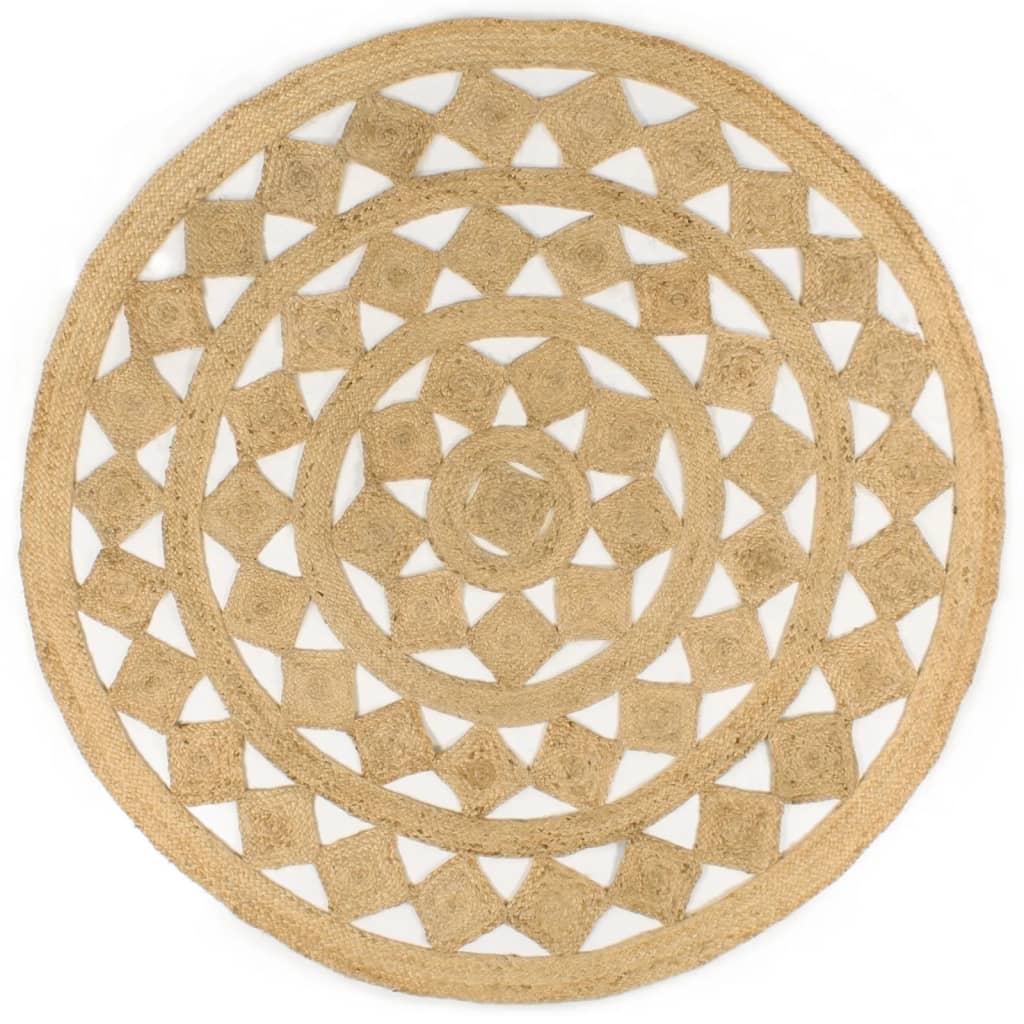 vidaXL Rug handmade 90 cm braided jute