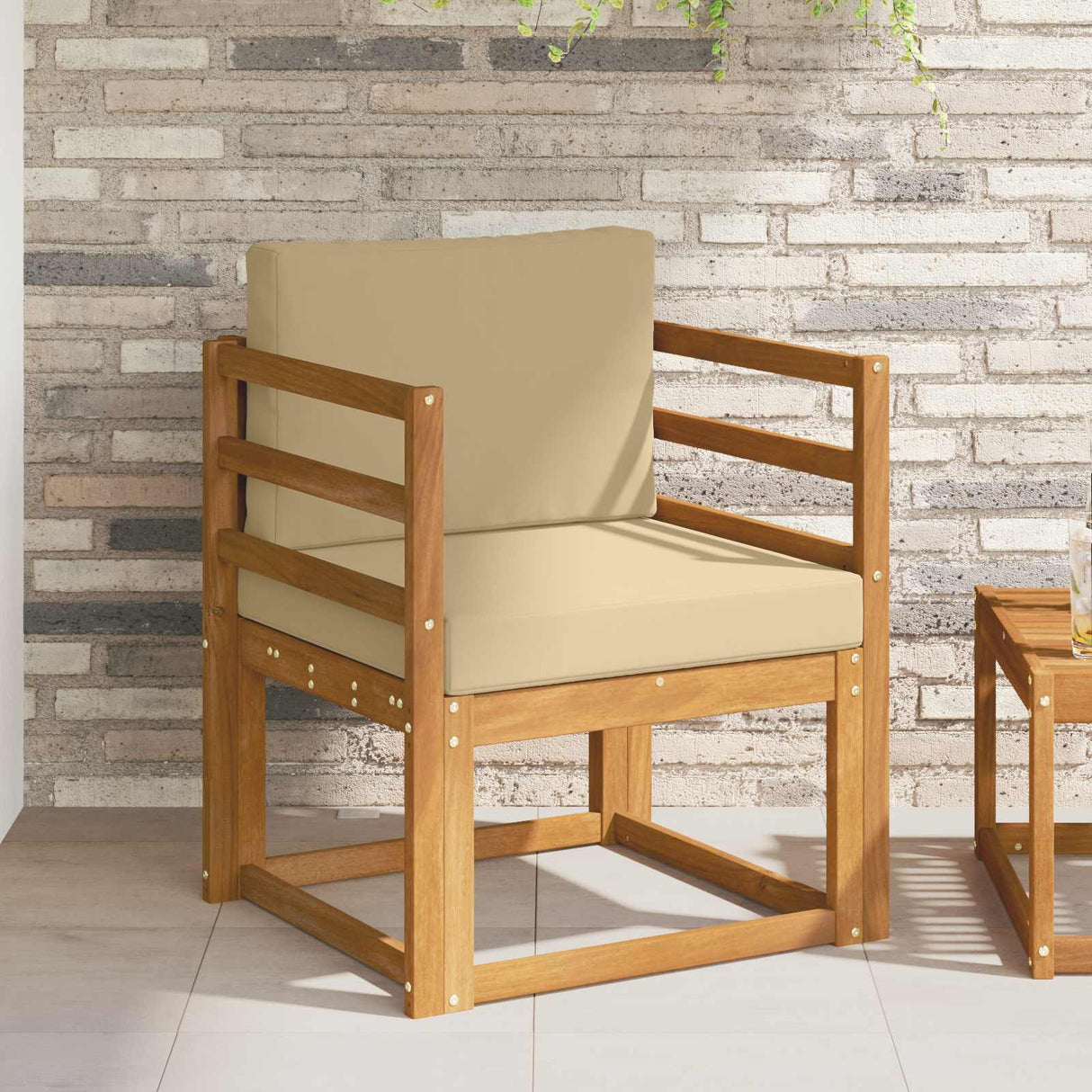 vidaXL Buiten bank set Massief Acacia Hout Naturel