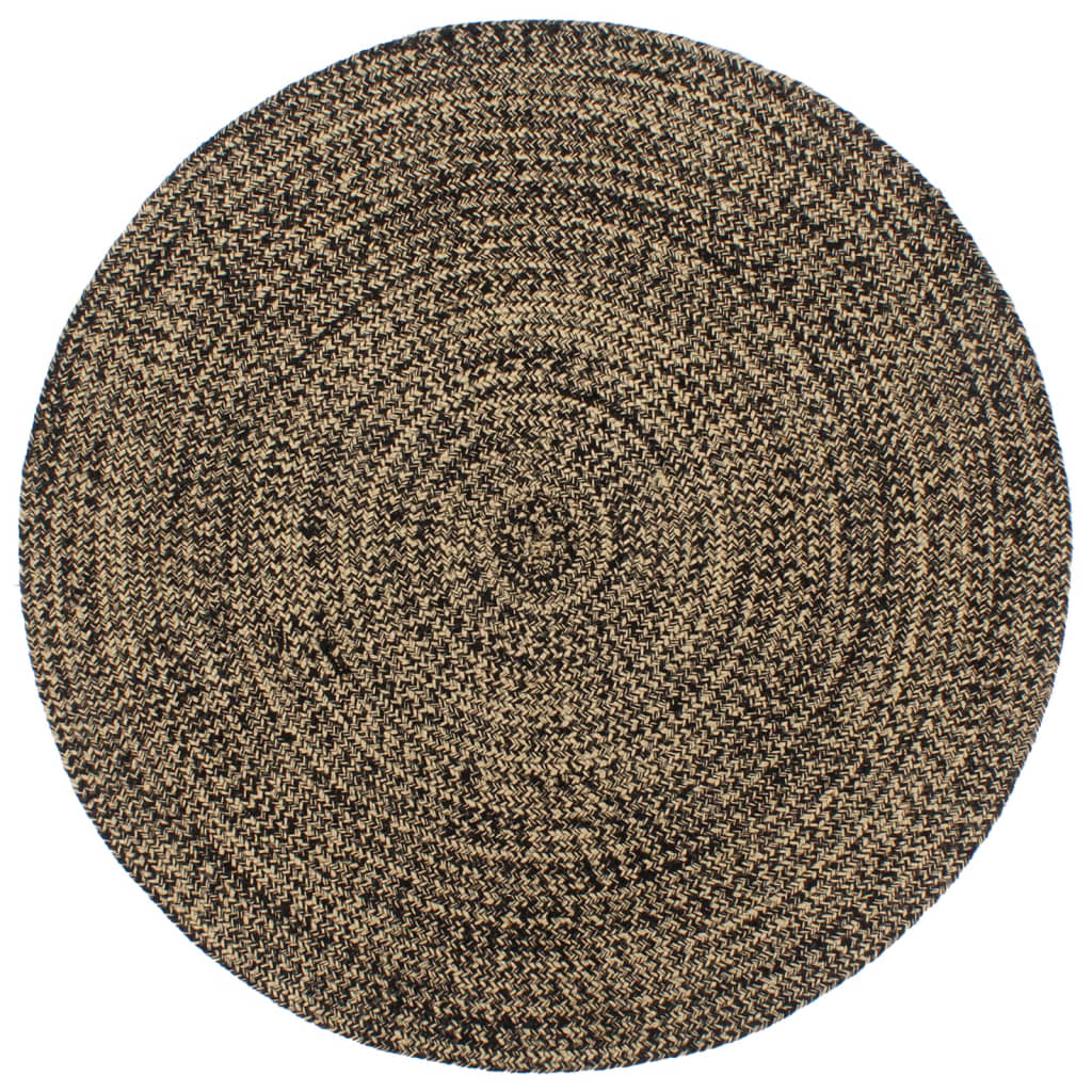 vidaXL Vloerkleed handgemaakt 90 cm jute wit en naturel