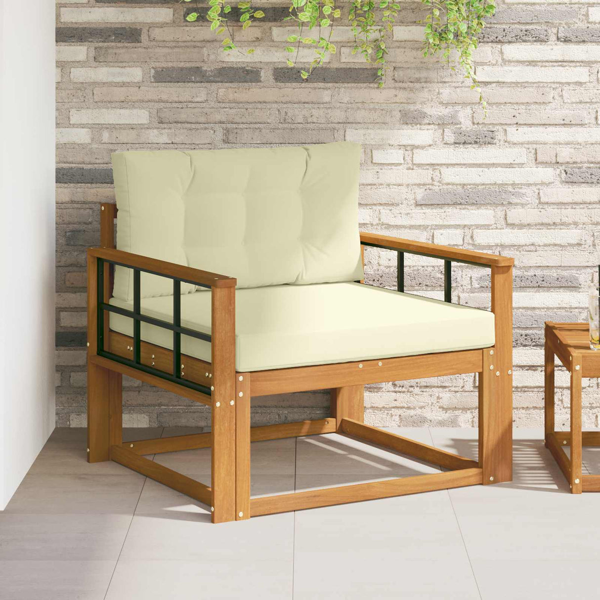 vidaXL Buiten Midden Sofa Massief Acacia Hout Naturel