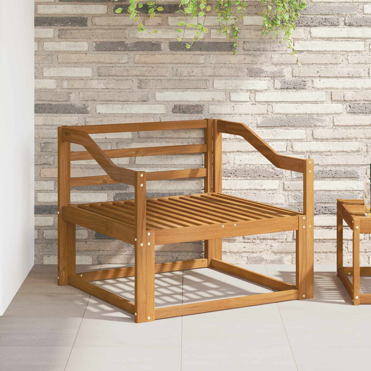 vidaXL Buiten Midden Sofa Massief Acacia Hout Naturel