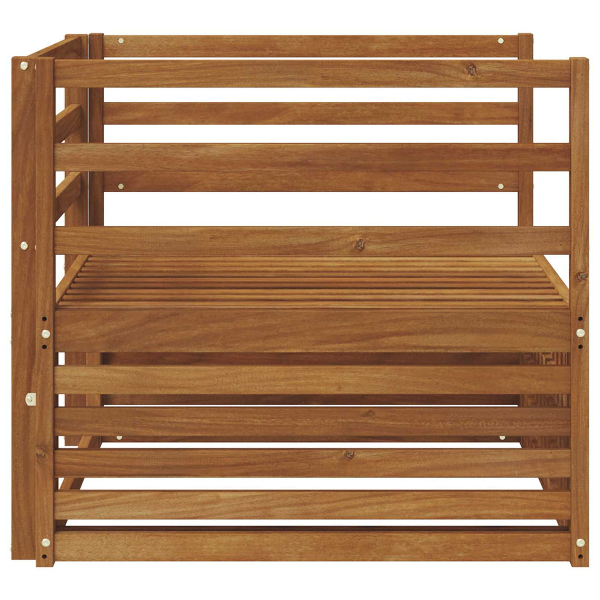 vidaXL Buiten bank set Massief Acacia Hout en Polyester Naturel