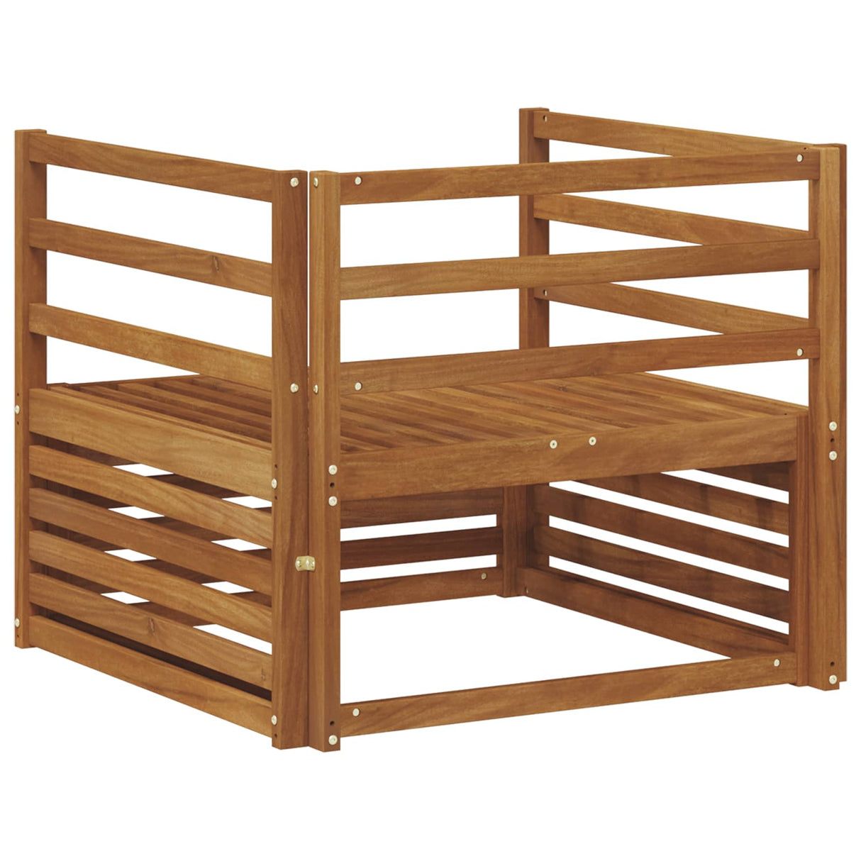 vidaXL Buiten bank set Massief Acacia Hout en Polyester Naturel