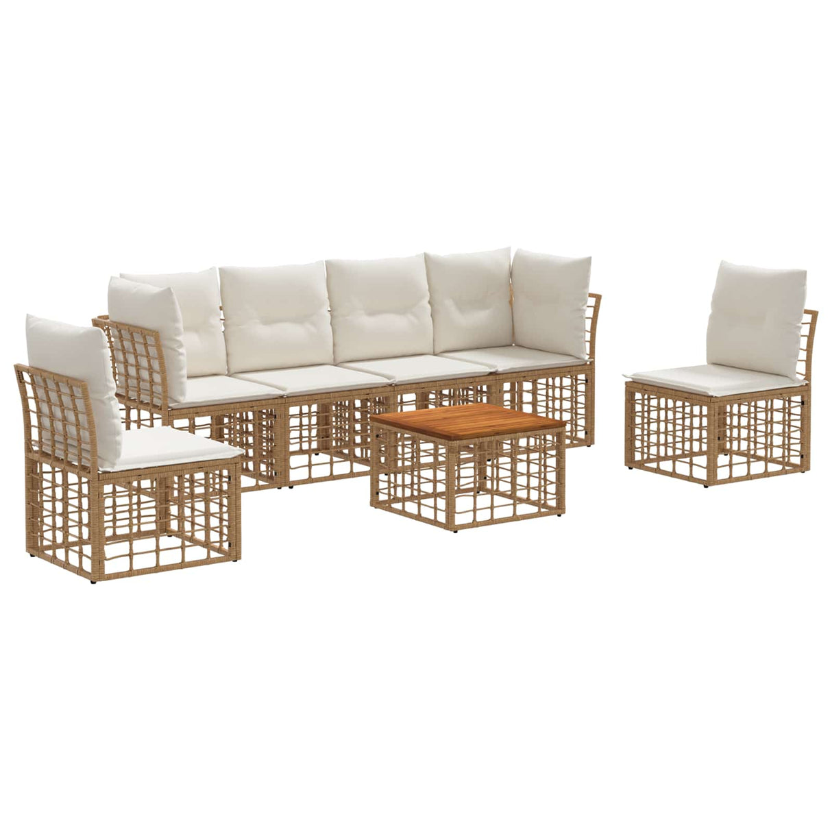 vidaXL Outdoor Sofa Set Black Polyester