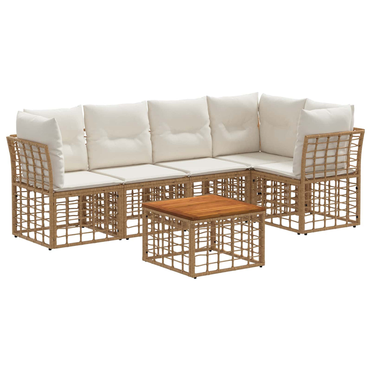 vidaXL Buiten bank set Zwart Polyester