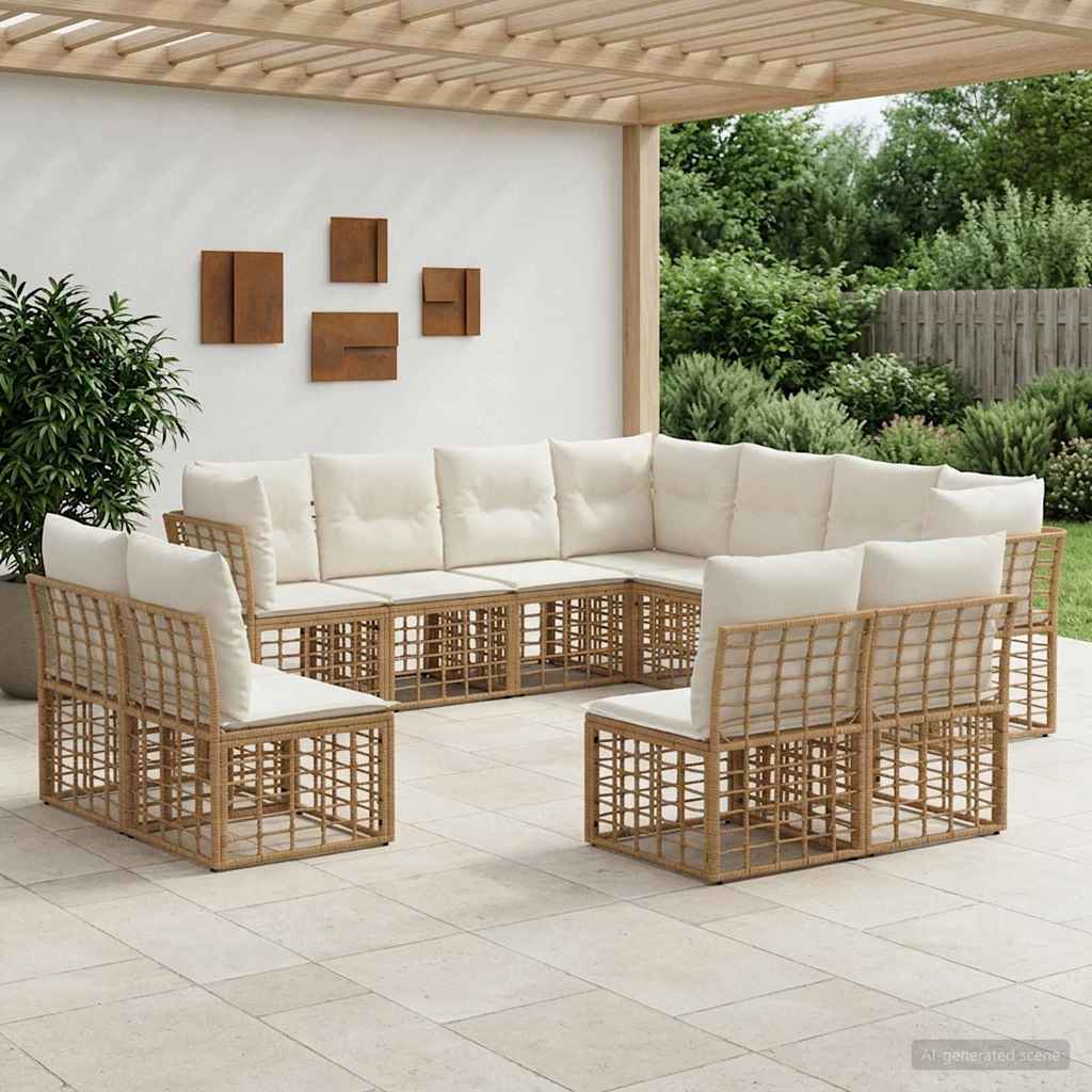 vidaXL Buiten bank set Zwart Polyester