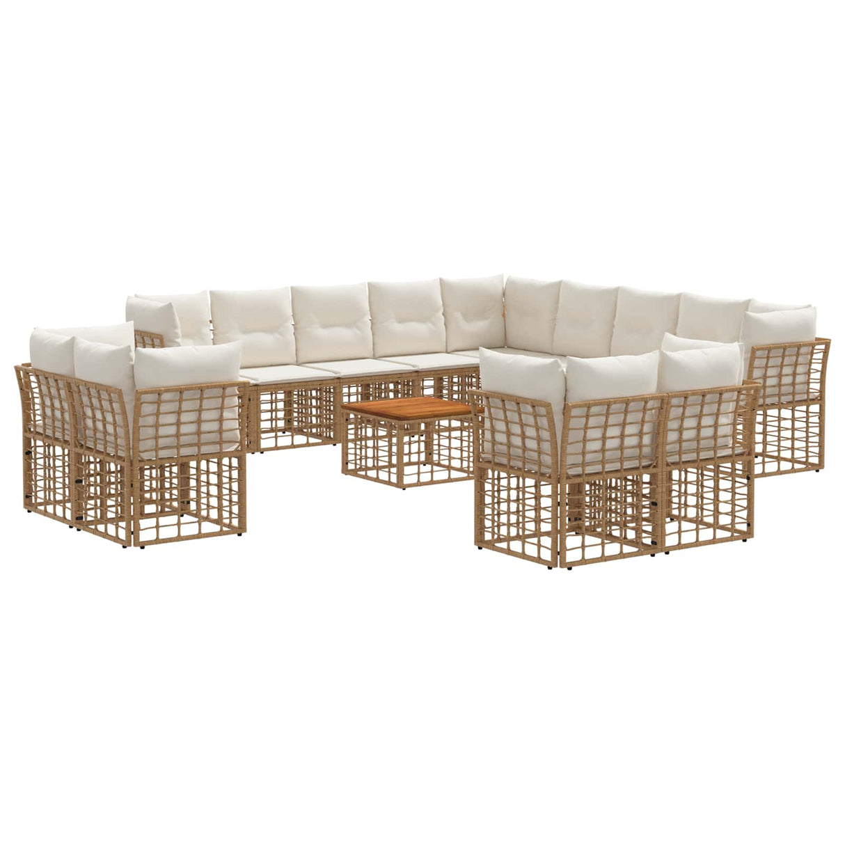 vidaXL Outdoor Sofa Set Black and Dark Grey Polyester