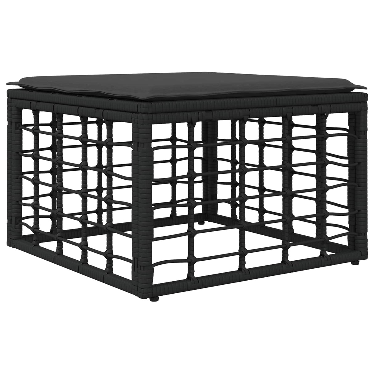 vidaXL Outdoor Sofa Set 6 pcs Black and Dark Grey Polyester