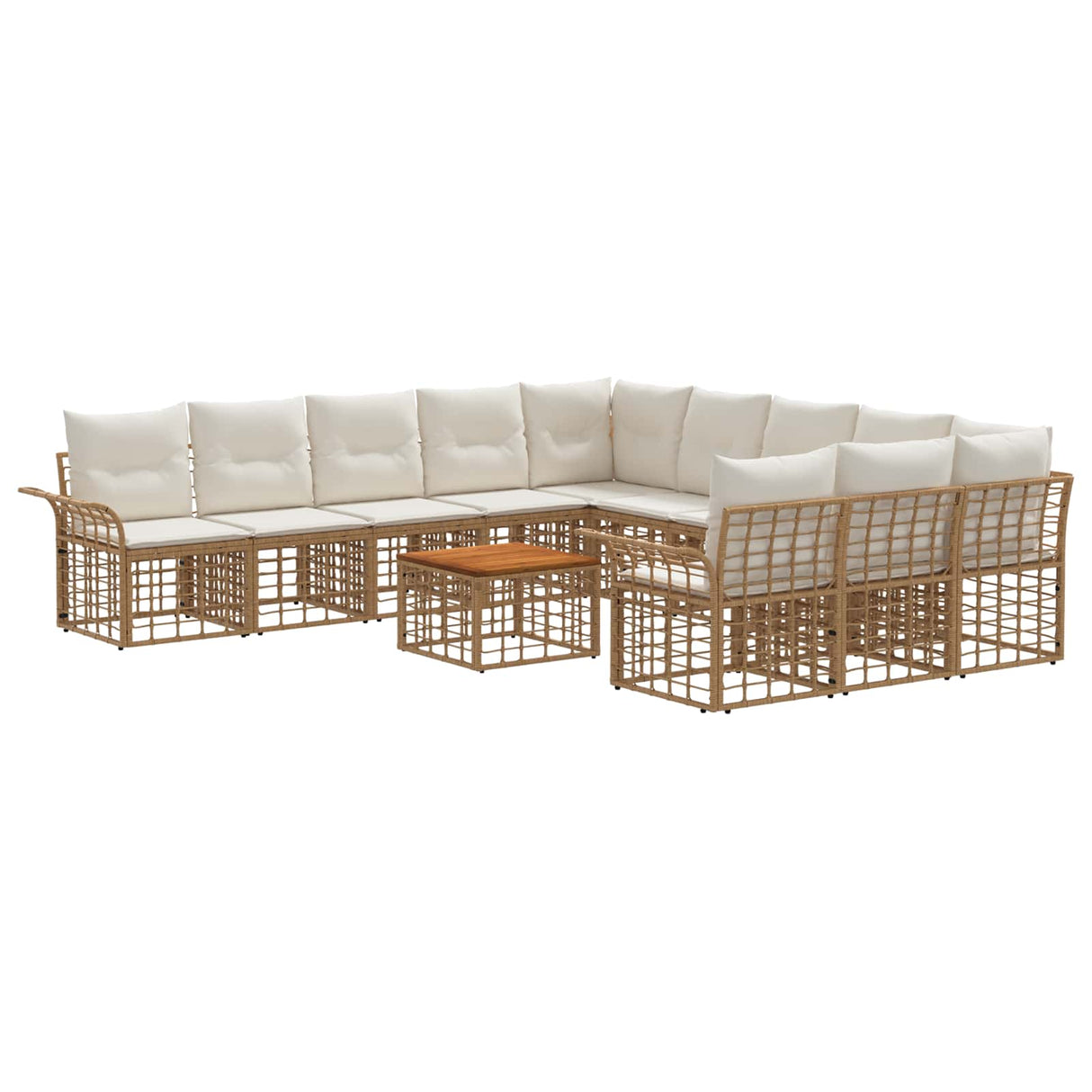 vidaXL Outdoor Sofa Set 11 pcs Black and Dark Grey Polyester