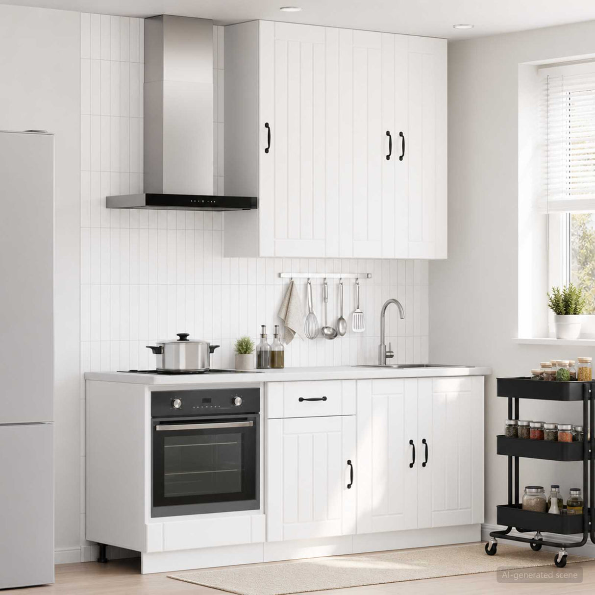 vidaXL Kitchen Unit LUCCA 5 pcs Engineered Wood White