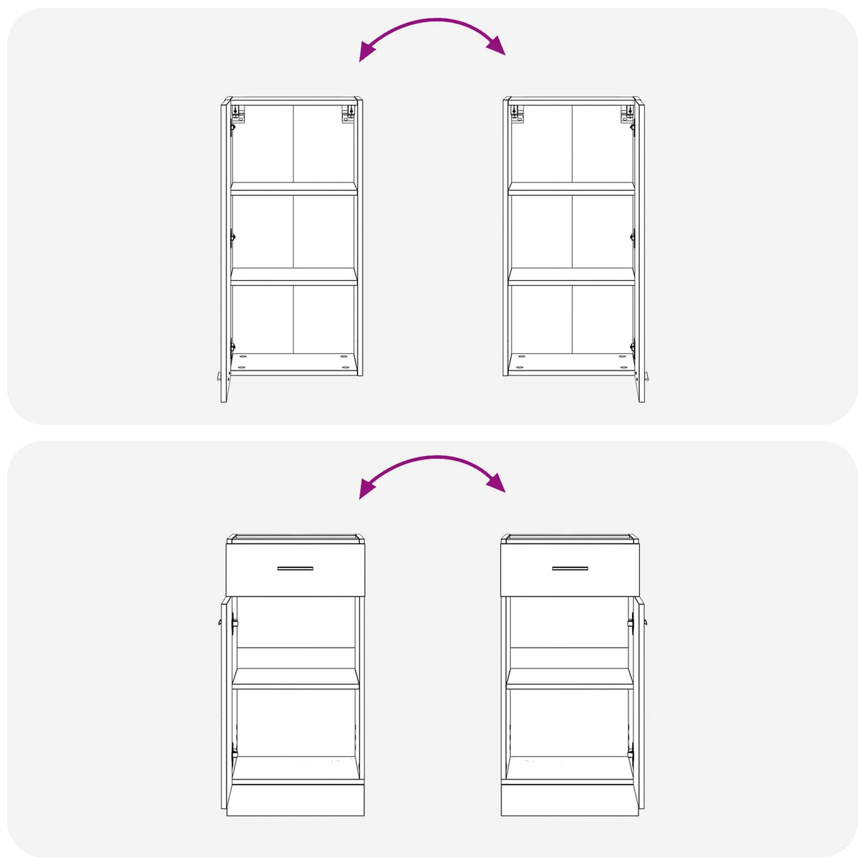 vidaXL Keukenblok LYON 8 pcs Wit Bewerkt hout