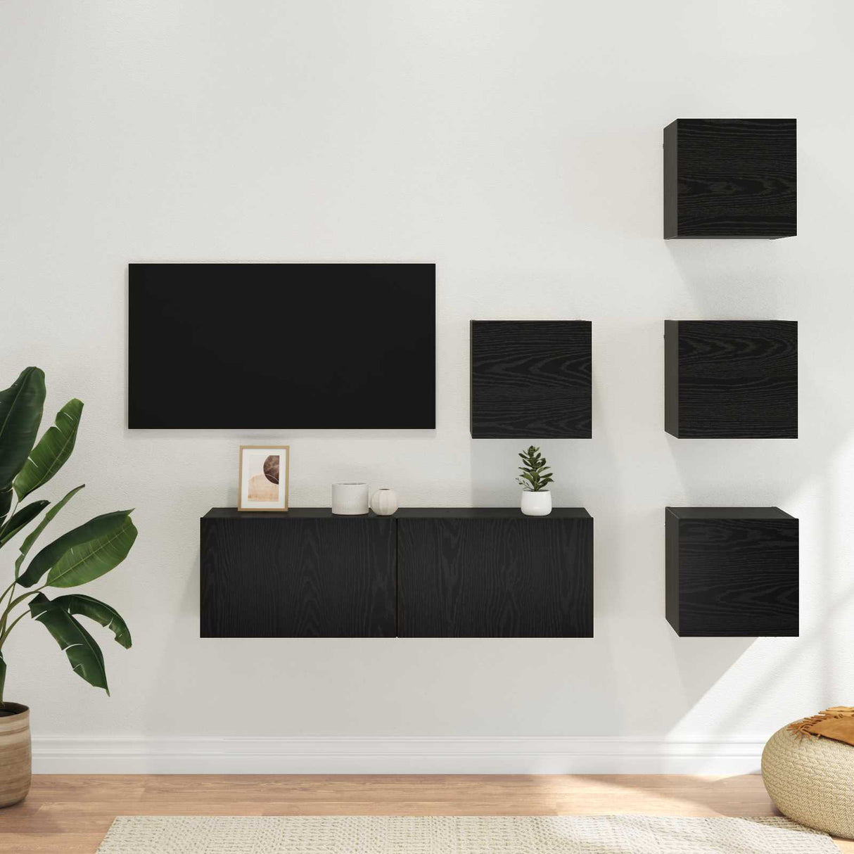 vidaXL 6-Piece TV Cabinet Set Engineered Wood White