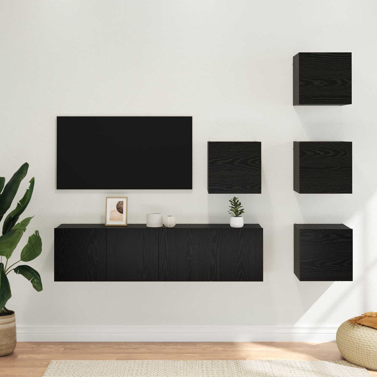 vidaXL 6-Piece TV Cabinet Set Engineered Wood White