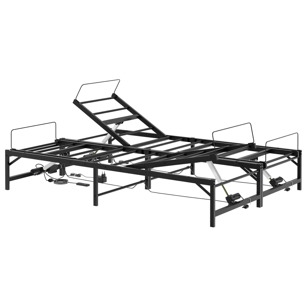 vidaXL Electric Adjustable Bed Frame Black 120 x 190 cm Steel