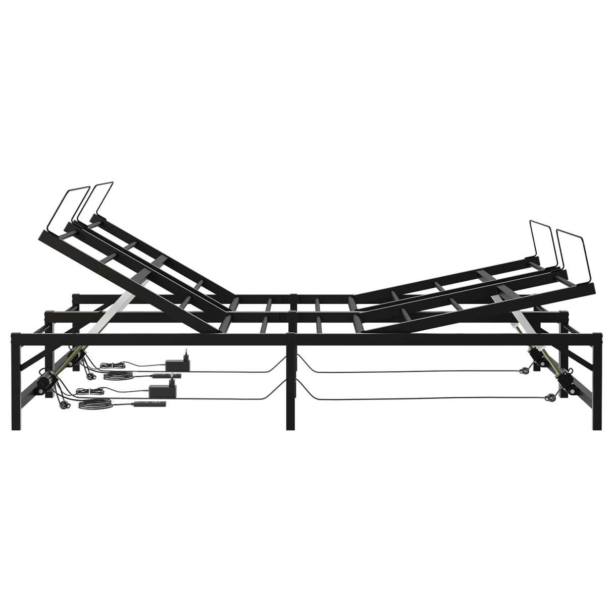 vidaXL Electric Adjustable Bed Frame Black 120 x 190 cm Steel