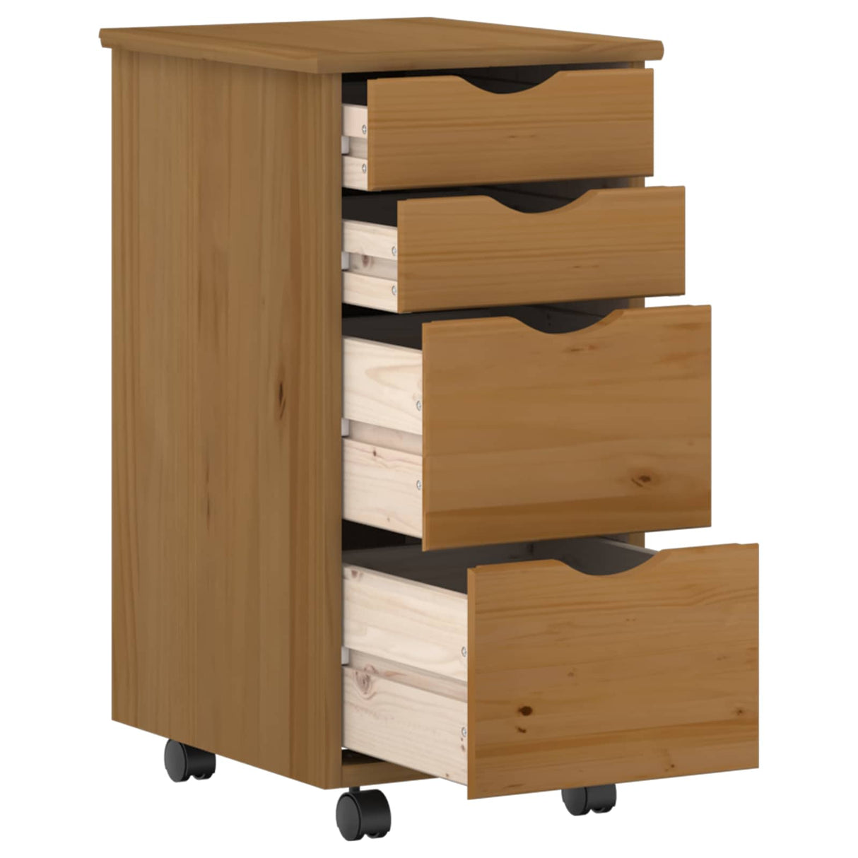 vidaXL Bureau en rolkast set MOSS 2 pcs HoningBruin