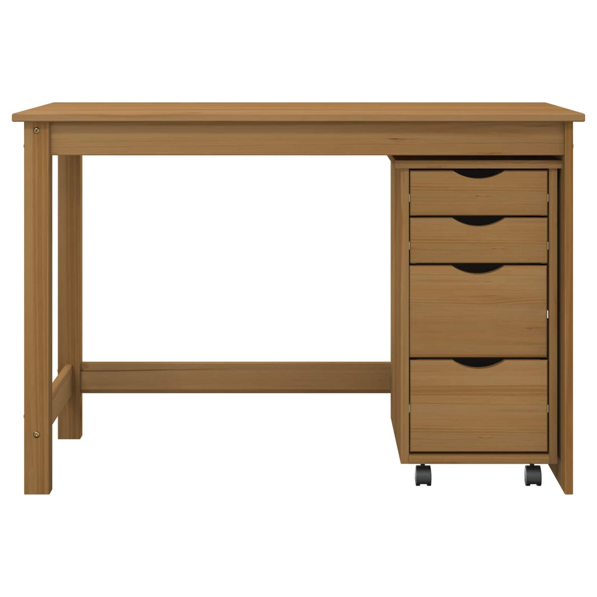 vidaXL Bureau en rolkast set MOSS 2 pcs HoningBruin