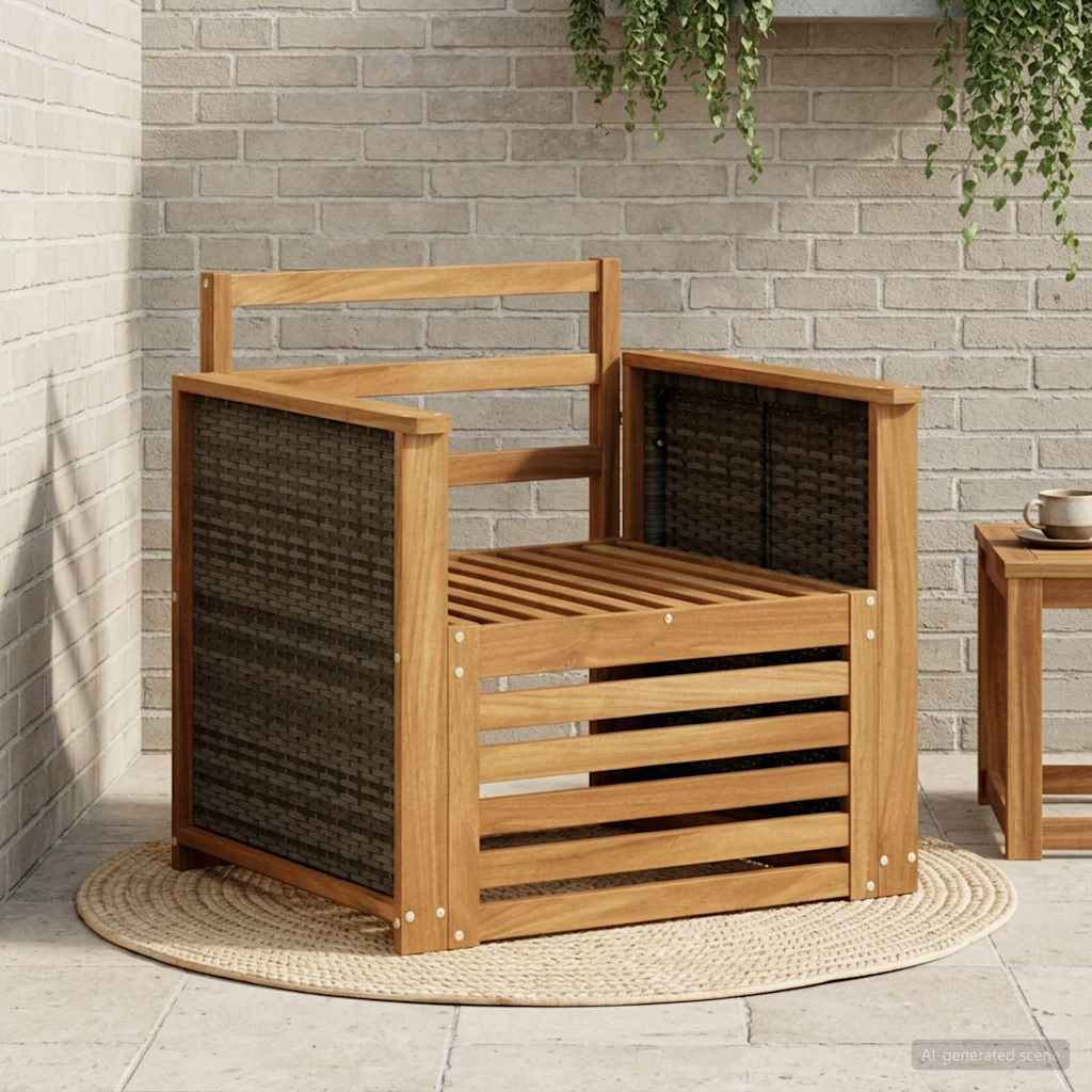 vidaXL Outdoor Sofa Solid Acacia Wood Natural