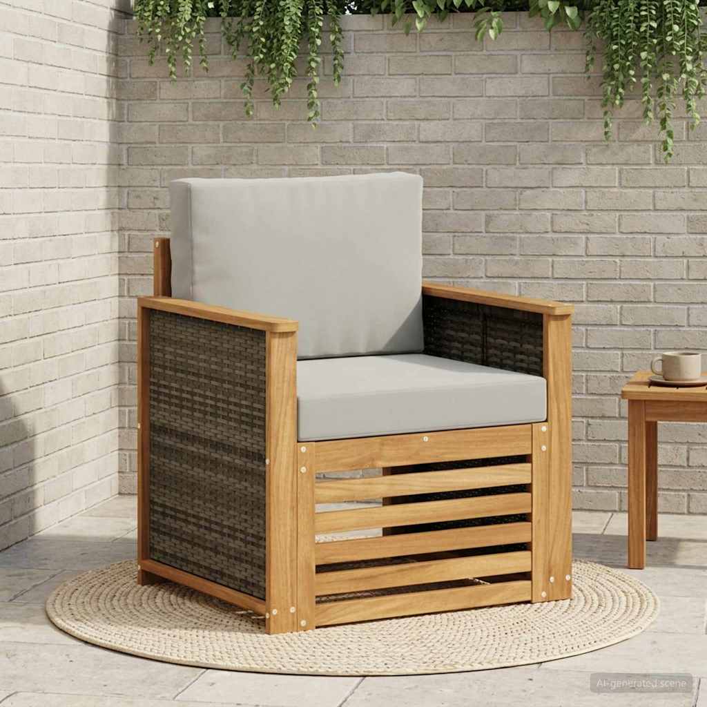 vidaXL Outdoor Sofa Solid Acacia Wood Natural