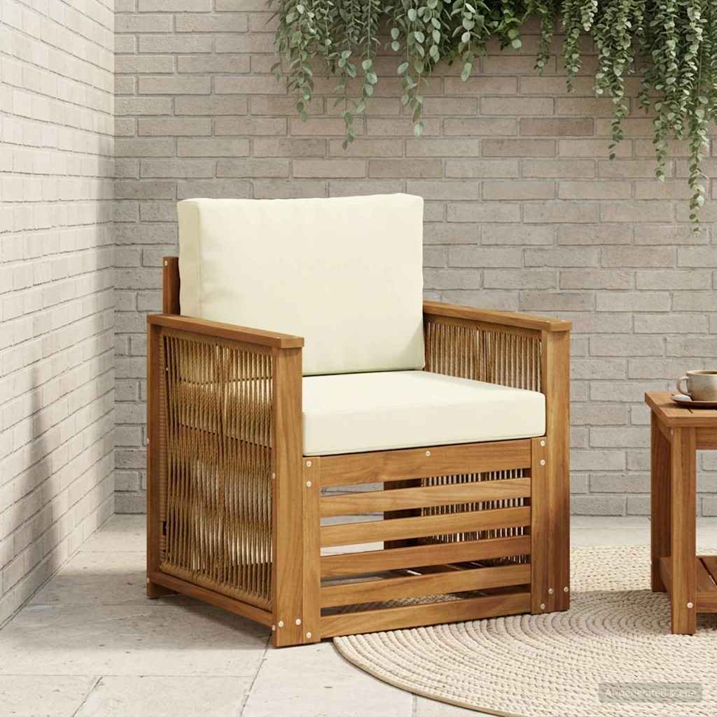 vidaXL Outdoor Sofa Solid Acacia Wood Natural