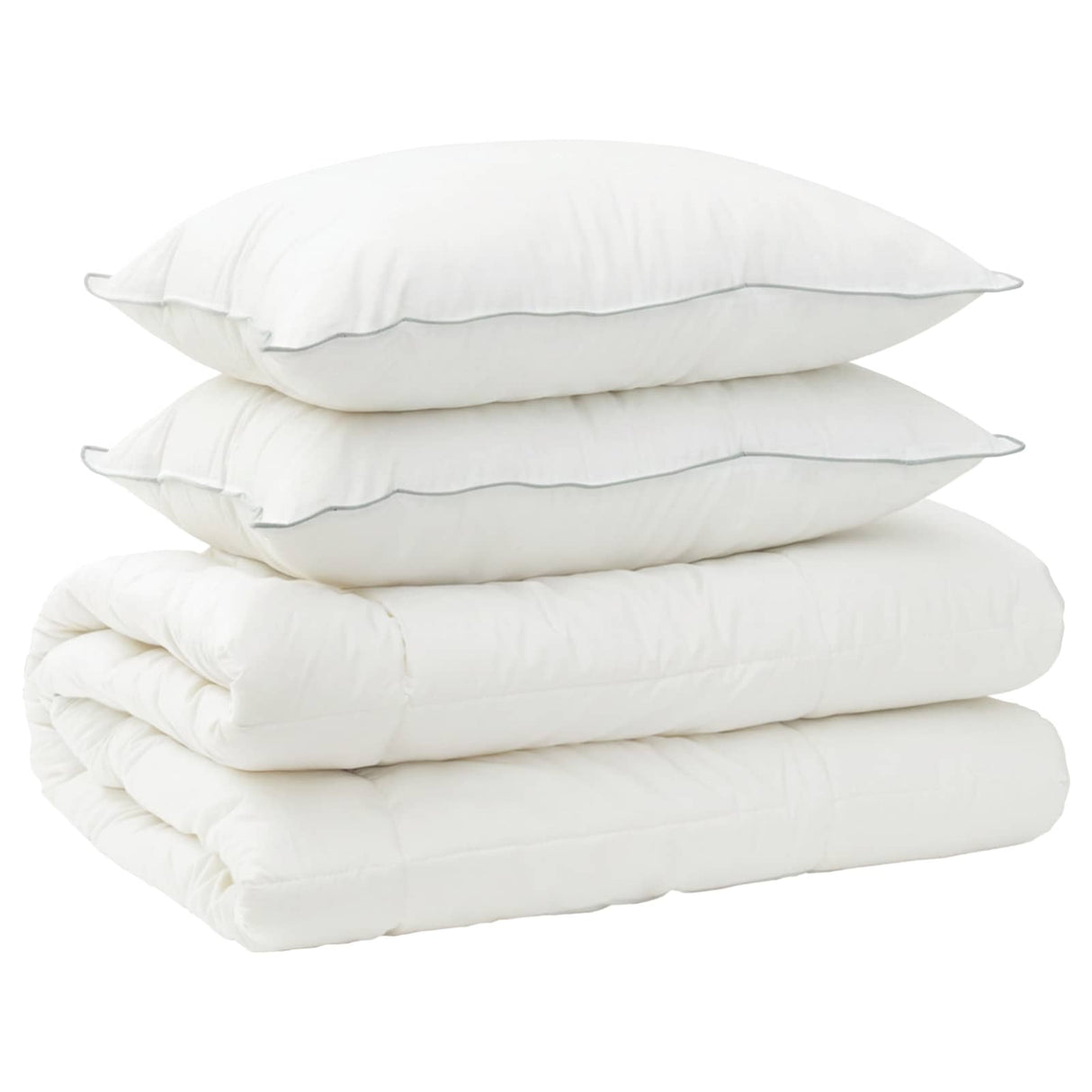 vidaXL Dekbed en Kussen Set 3 st 200x200 cm 4 seizoenen 350 GSM Wol