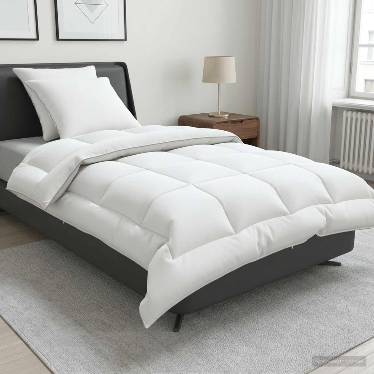 vidaXL Dekbed en Kussen Set 3 st 200 x 200 cm 4 seizoenen 300 GSM Wol
